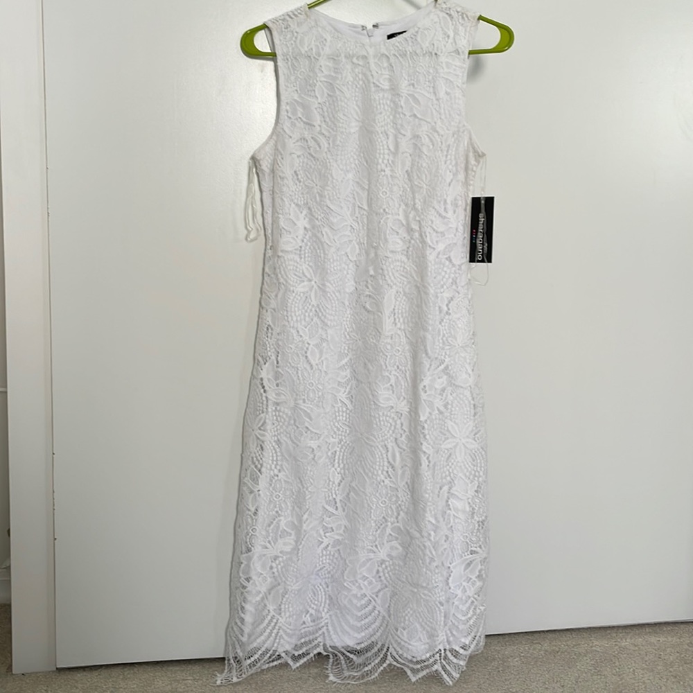 Optic White size 6 Sharagano dress